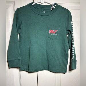Vineyard Vines Kids Long Sleeve Tee in Teal